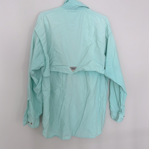 Columbia Men’s XL PFG long sleeve UPF 30+ Sun Protection Mint Green - Picture 6 of 7